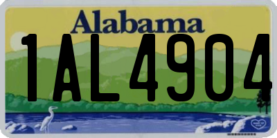 AL license plate 1AL4904