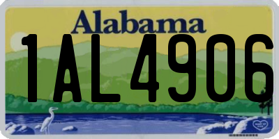 AL license plate 1AL4906
