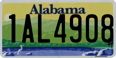 AL license plate 1AL4908