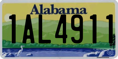 AL license plate 1AL4911