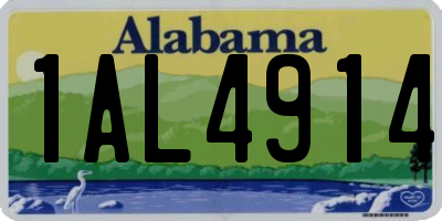 AL license plate 1AL4914