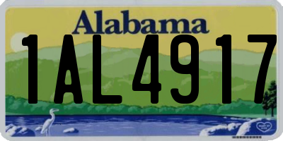 AL license plate 1AL4917