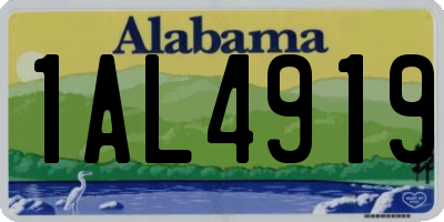 AL license plate 1AL4919