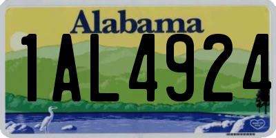 AL license plate 1AL4924
