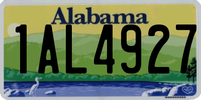 AL license plate 1AL4927