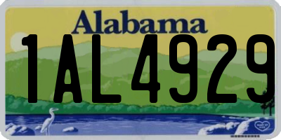 AL license plate 1AL4929