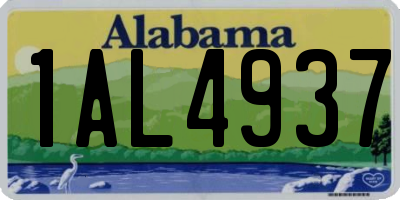 AL license plate 1AL4937