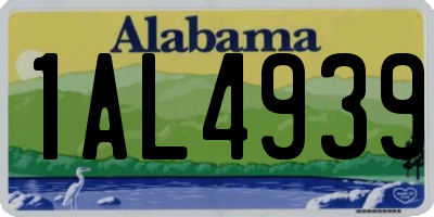 AL license plate 1AL4939