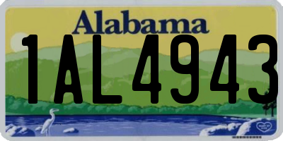 AL license plate 1AL4943