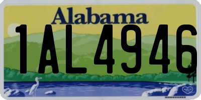 AL license plate 1AL4946