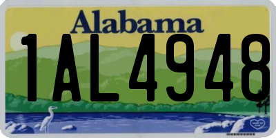 AL license plate 1AL4948