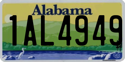 AL license plate 1AL4949