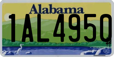 AL license plate 1AL4950