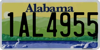 AL license plate 1AL4955