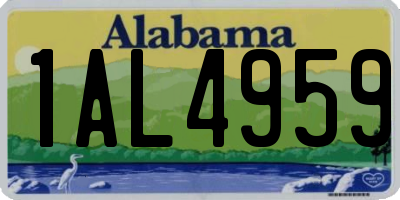 AL license plate 1AL4959