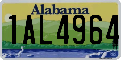 AL license plate 1AL4964