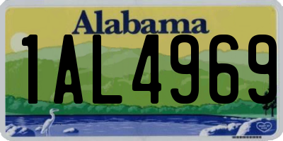 AL license plate 1AL4969