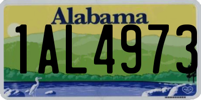AL license plate 1AL4973