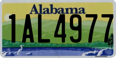 AL license plate 1AL4977
