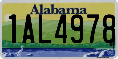 AL license plate 1AL4978