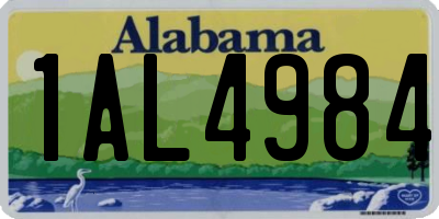 AL license plate 1AL4984