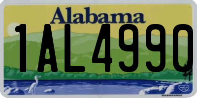 AL license plate 1AL4990