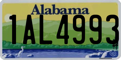 AL license plate 1AL4993