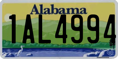 AL license plate 1AL4994