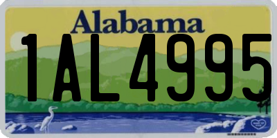 AL license plate 1AL4995
