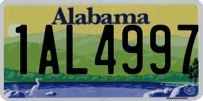 AL license plate 1AL4997