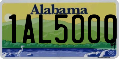 AL license plate 1AL5000
