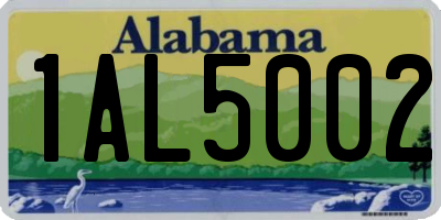 AL license plate 1AL5002