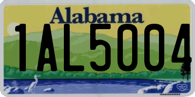 AL license plate 1AL5004