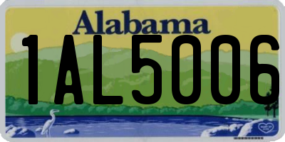 AL license plate 1AL5006