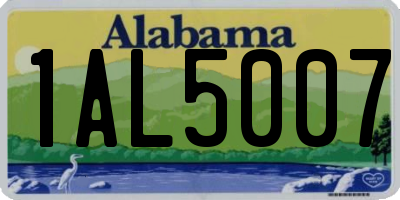 AL license plate 1AL5007