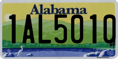 AL license plate 1AL5010