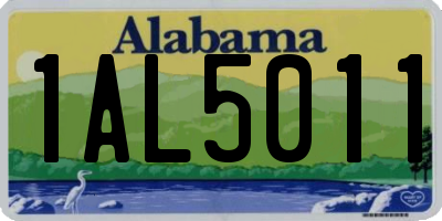 AL license plate 1AL5011