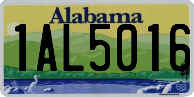 AL license plate 1AL5016