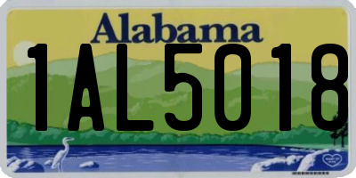 AL license plate 1AL5018