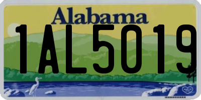 AL license plate 1AL5019