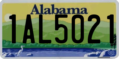 AL license plate 1AL5021