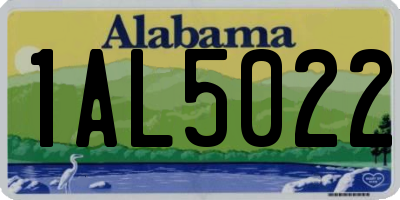 AL license plate 1AL5022