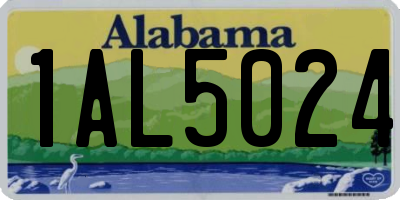 AL license plate 1AL5024