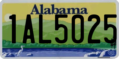 AL license plate 1AL5025
