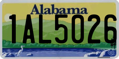 AL license plate 1AL5026