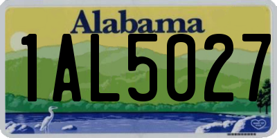 AL license plate 1AL5027