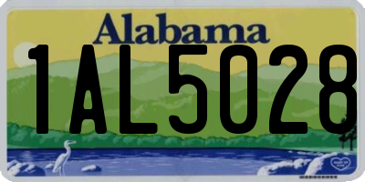 AL license plate 1AL5028