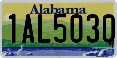 AL license plate 1AL5030