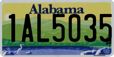 AL license plate 1AL5035