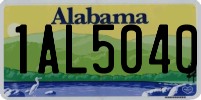 AL license plate 1AL5040